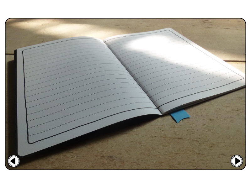 Heft,liniert,aufgeschlagen